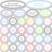 30 Bekräftigungen für Hoffnungen und Träume farben Aufkleber (Vorderseite)