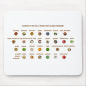 30 Beste Lebensmittel senken natürlichen Bluthochd Mousepad (Vorne)