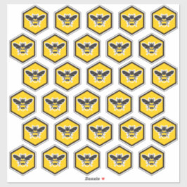 30 Bienenlogos Beschriftungsschild mit benutzerdef Aufkleber