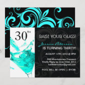 30. BIRTHDAY-PARTY EINLADUNGEN (Vorne/Hinten)