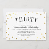30. BIRTHDAY PARTY Stilvolle Goldfische Konfetti F Einladung (Vorderseite)