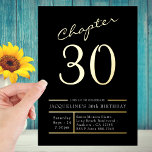 30 Black Gold 30. Geburtstag Party Gold Folieneinladung<br><div class="desc">Feiern Sie den 30. Geburtstag Ihres Liebsten in luxuriösem Stil mit unserem massgeschneiderten Schwarz mit Goldfolie-Geburtstagseinladungen. Mit schönen Kunstwerken und personalisierten Texten laden diese eleganten Einladungen Ihre Familie und Freunde zu einer Erklärung ein. Ihre individuelle 30. Geburtstagsfeier wird bei diesen luxuriösen Einladungen in schwarz und goldfarben zu einem Erlebnis!</div>