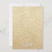 30 Black & Gold Zickzack Geburtstag Einladung (Rückseite)