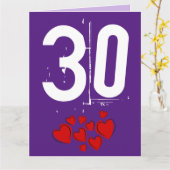 30. BREITE JAHRESGREETING BIG CARD KARTE (Gelbe Blume)