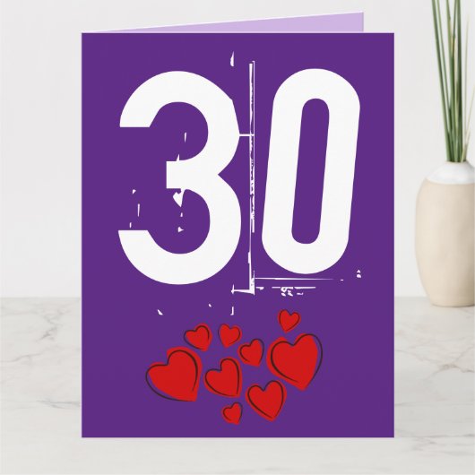 30. BREITE JAHRESGREETING BIG CARD KARTE (Vorderseite)