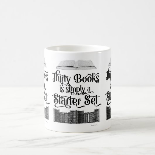 30 Bücherleser für Design Kaffeetasse (Mittel)
