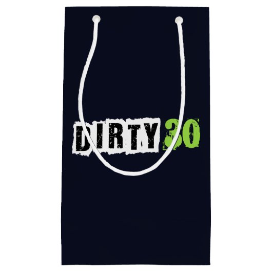 30. Celebrate Dirty 30 Dreißigste Marine Blue Part Kleine Geschenktüte (Vorderseite)
