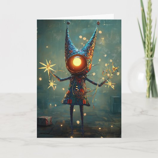 *~* 30 Cosmic Eyes Weihnachten Shine Liebe AP97 Dankeskarte (Vorderseite)