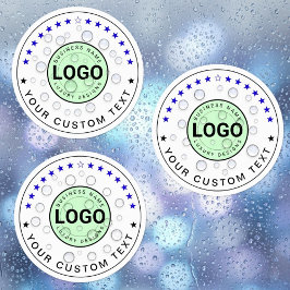30 Custom Waterproof Stickers (Business Logo Name) Etiketten