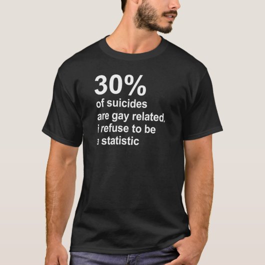 30 % der Selbstmorde sind homosexuell T-Shirt (Vorderseite)