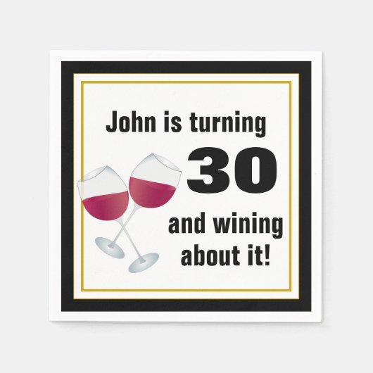 30 drehen und darüber weinen Geburtstag Serviette (Vorderseite)