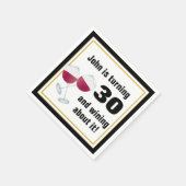 30 drehen und darüber weinen Geburtstag Serviette (Ecke)