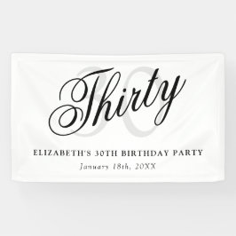 30 Elegant 30. Party Banner