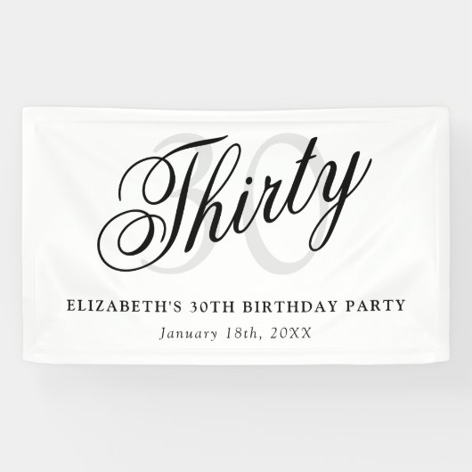 30 Elegant 30. Party Banner (Horizontal)