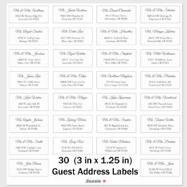 30 Elegant Wedding Guest Address Labels