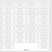 30 Elegant Wedding Guest Address Labels (Blatt)
