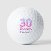 30 Fabelhaftes 60. Geburtstagsgeschenk - Rosa Golfball (Vorderseite)