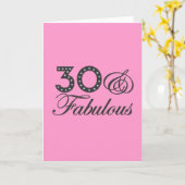 30 & Fabulous Geschenk Karte (Gelbe Blume)