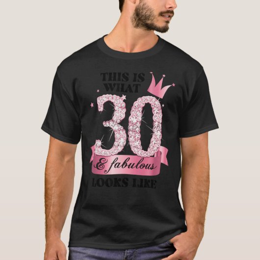 30 & Fabulous I Pink White Party Gruppe Candid Fot T-Shirt (Vorderseite)