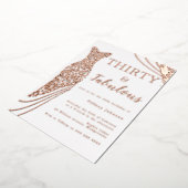 30 & Fabulous! Rose Gold Dress 30. Geburtstag Folieneinladung (Gedreht)