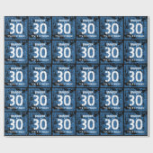 30. Felsen-BLAUES Schmutz-Muster F3Z des Geschenkpapier (Flach)
