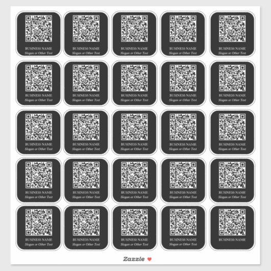 30 Firmenname mit QR-Code Aufkleber (Blatt)