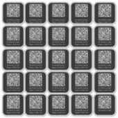 30 Firmenname mit QR-Code Aufkleber (Vorderseite)