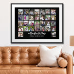 30 Foto Collage Grid - 2 Textfelder - Schwarz-weiß Poster<br><div class="desc">Verwenden Sie 30 SQUARE-Fotos, um eine persönliche Foto-Collage zu erstellen. Dieses moderne, saubere Layout enthält einen Textblock in einem serifenlosen Schriftart, um einen Familiennamen oder einen Namen hinzuzufügen. Die Hintergrundfarbe kann im Anpassungsbereich geändert werden. ***Beste Ergebnisse für dieses Multi-Foto-Layout - Ihre Fotos vor dem Hochladen in Quadrate schneiden. Oder verwenden...</div>