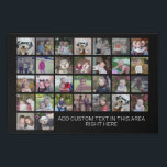 30 Foto Collage Grid - Textfeld - Schwarz-weiß Künstlicher Leinwanddruck<br><div class="desc">Verwenden Sie 30 SQUARE-Fotos, um eine persönliche Foto-Collage zu erstellen. Dieses moderne, saubere Layout enthält einen Textblock in einem serifenlosen Schriftart, um einen Familiennamen oder einen Namen hinzuzufügen. Die Hintergrundfarbe kann im Anpassungsbereich geändert werden. ***Beste Ergebnisse für dieses Multi-Foto-Layout - Ihre Fotos vor dem Hochladen in Quadrate schneiden. Oder verwenden...</div>