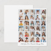 30 Foto Collage Ihre eigene Grußkarte hinzufügen (Vorne/Hinten)