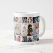 30-Foto-Collage-Vorlage personalisiert Jumbo-Tasse (Vorderseite Rechts)