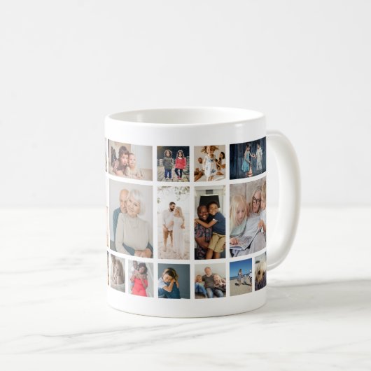 30-Foto-Collage-Vorlage personalisiert Kaffeetasse (VorderseiteRechts)