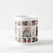 30-Foto-Collage-Vorlage personalisiert Kaffeetasse (Mittel)
