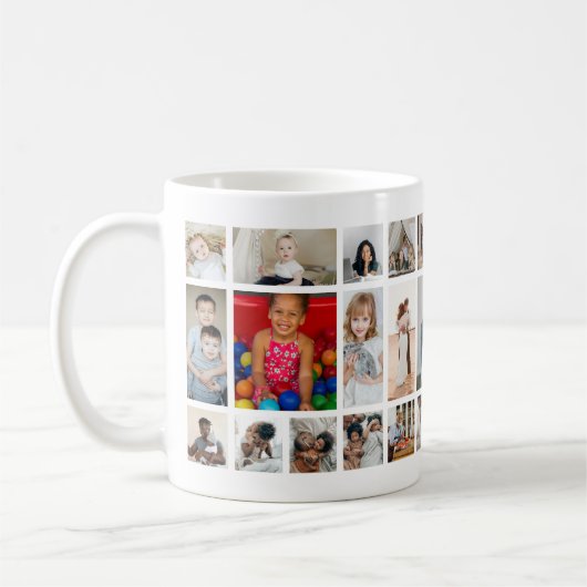 30-Foto-Collage-Vorlage personalisiert Kaffeetasse (Links)