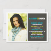 30. Foto Geburtstag Einladung (Vorderseite)