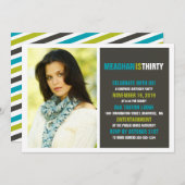 30. Foto Geburtstag Einladung (Vorne/Hinten)