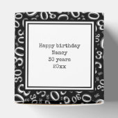 30. Foto Keepake - Schwarz/Weiß Zahlenmuster Geschenkschachtel (Oben)