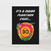 30. Funny Sci Fi Birthday Planet A02 Karte (Vorderseite)