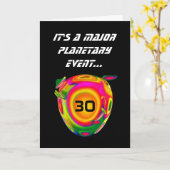 30. Funny Sci Fi Birthday Planet A02 Karte (Gelbe Blume)