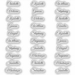 30 Gast Vornamen Calligraphy Elegant Skript Aufkleber<br><div class="desc">30 Guest Vornamen Calligraphy Elegant Script Sticker</div>