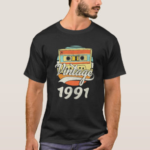 30. Geburtstag 1991 Vintage Retro-Kassette 30 Jahr T-Shirt