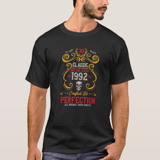 30. Geburtstag 1992 Vintage T-Shirts nach Perfekti (Vorderseite)