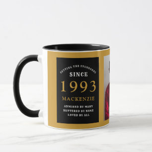 30. Geburtstag 1993 Foto für schwarze Gold-Add-Ins Tasse
