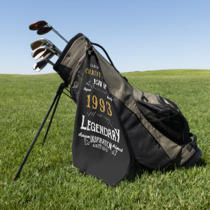30. Geburtstag 1993 Name Legendary Black Gold hinz Golfhandtuch