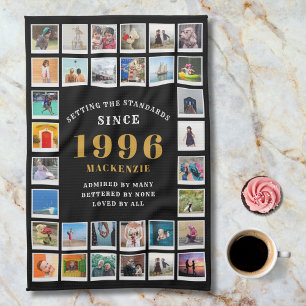 30. Geburtstag 1996 Familien Erinnerungen Foto-Col Geschirrtuch