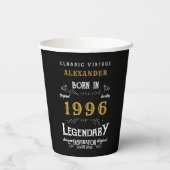 30. Geburtstag 1996 Legendär Retro Pappbecher (Rückseite)