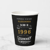 30. Geburtstag 1996 Legendär Retro Pappbecher (Vorderseite)