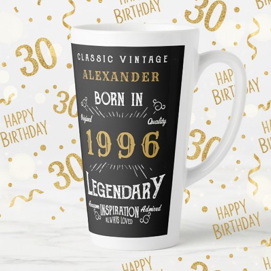 30. Geburtstag 1996 Legendärer Retro Milchtasse