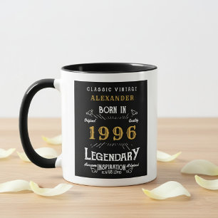 30. Geburtstag 1996 Legende Retro Schwarz Personal Tasse