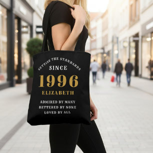 30. Geburtstag 1996 Schwarz Gold Für Sie Personali Tasche